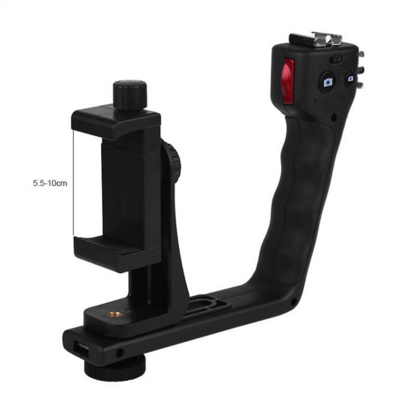 Universal l-förmiger, verstellbarer handheld-bluetooth-stabilisator-rig-montagesatzhalter mit objektiv für smartphone-kamera-estabiliza