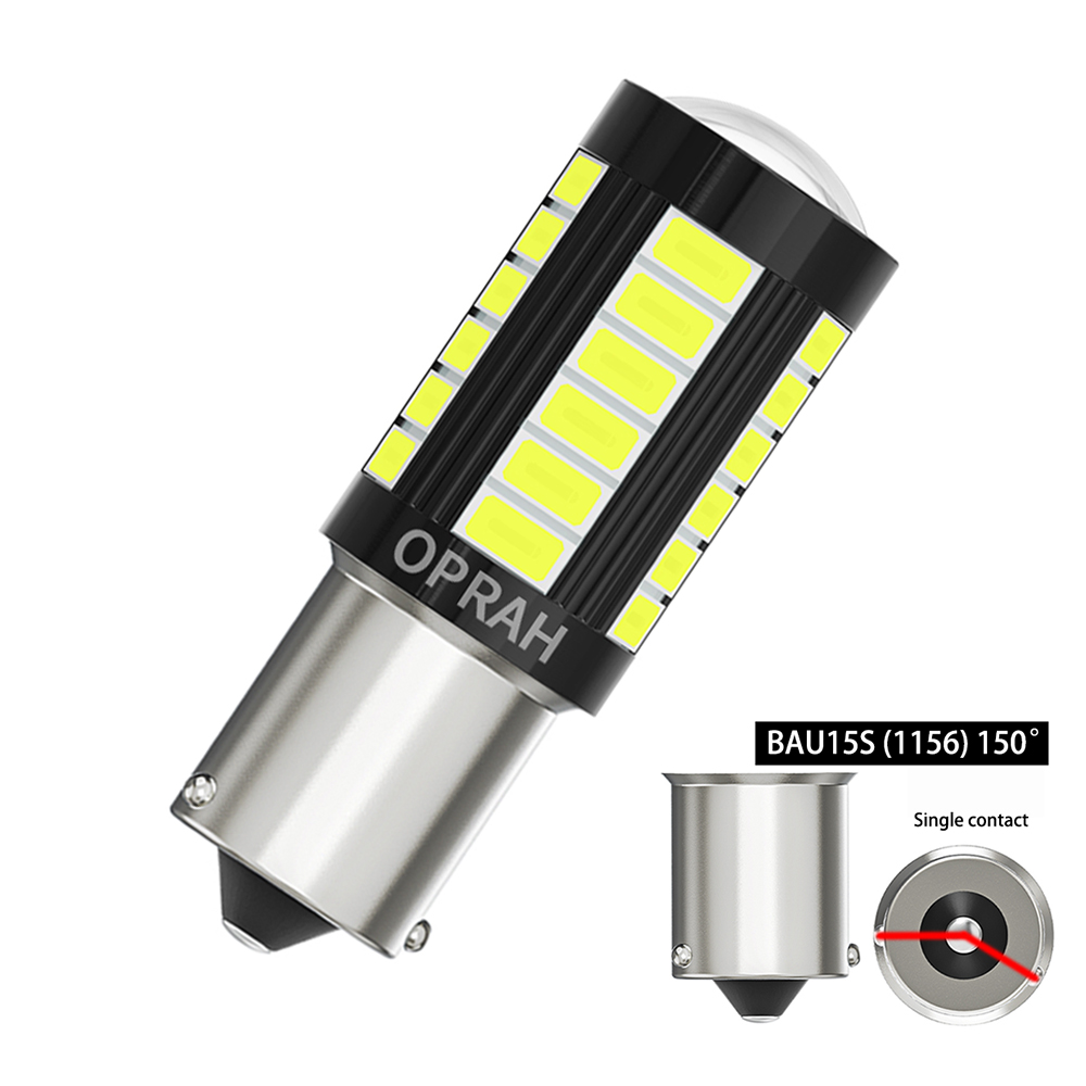 10 Uds 12V 24V 1156 BAU15S 1157 BAY15D luces LED T20 7440 7443 Canbus 33*5630SMD para coche camión lámpara de señal trasera DRL bombilla para correr: Verde / 4.300 k