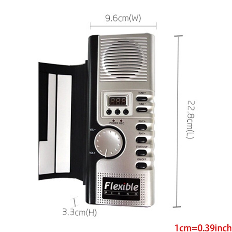 Roll Piano Portable Electronic Piano (61 Keys, White)