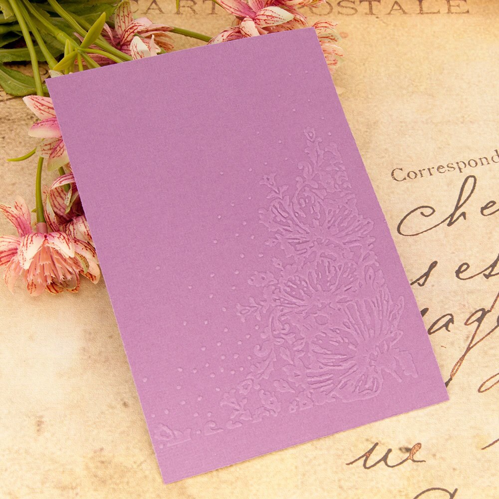 Flowers Background Board Embossed Plastic DesignFolder For Scrapbook DIY Photo Album Card Embossing Folder