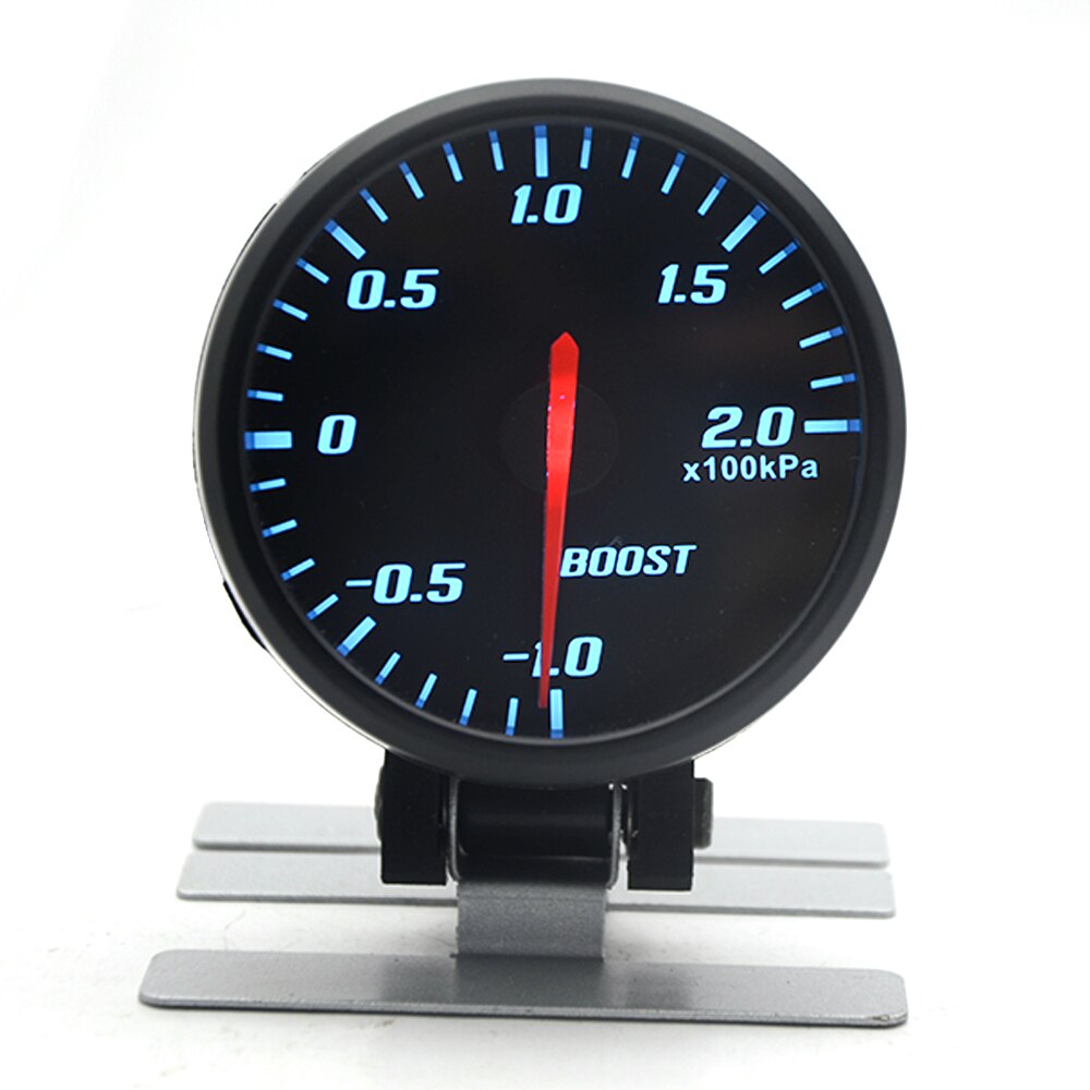 Tacómetro de cara negra para coche, voltímetro de aumento de 60MM, relación de combustible y aire, medidor EGT, presión de agua al vacío, temperatura de aceite, medidor de coche de 12V: Boost  Gauge