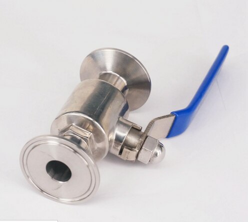 3/4" 19mm 304 Stainless Steel Sanitary Ball Valve 1.5" Tri Clamp Ferrule Type For Homebrew Diary Product