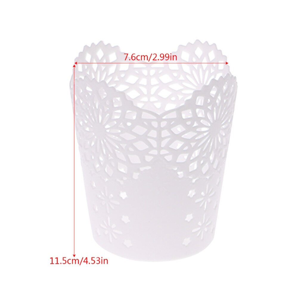 Detachable Cylindrical DIY Desktop Storage Box Student School Supplies Storage Pen Holder Stationery: flower
