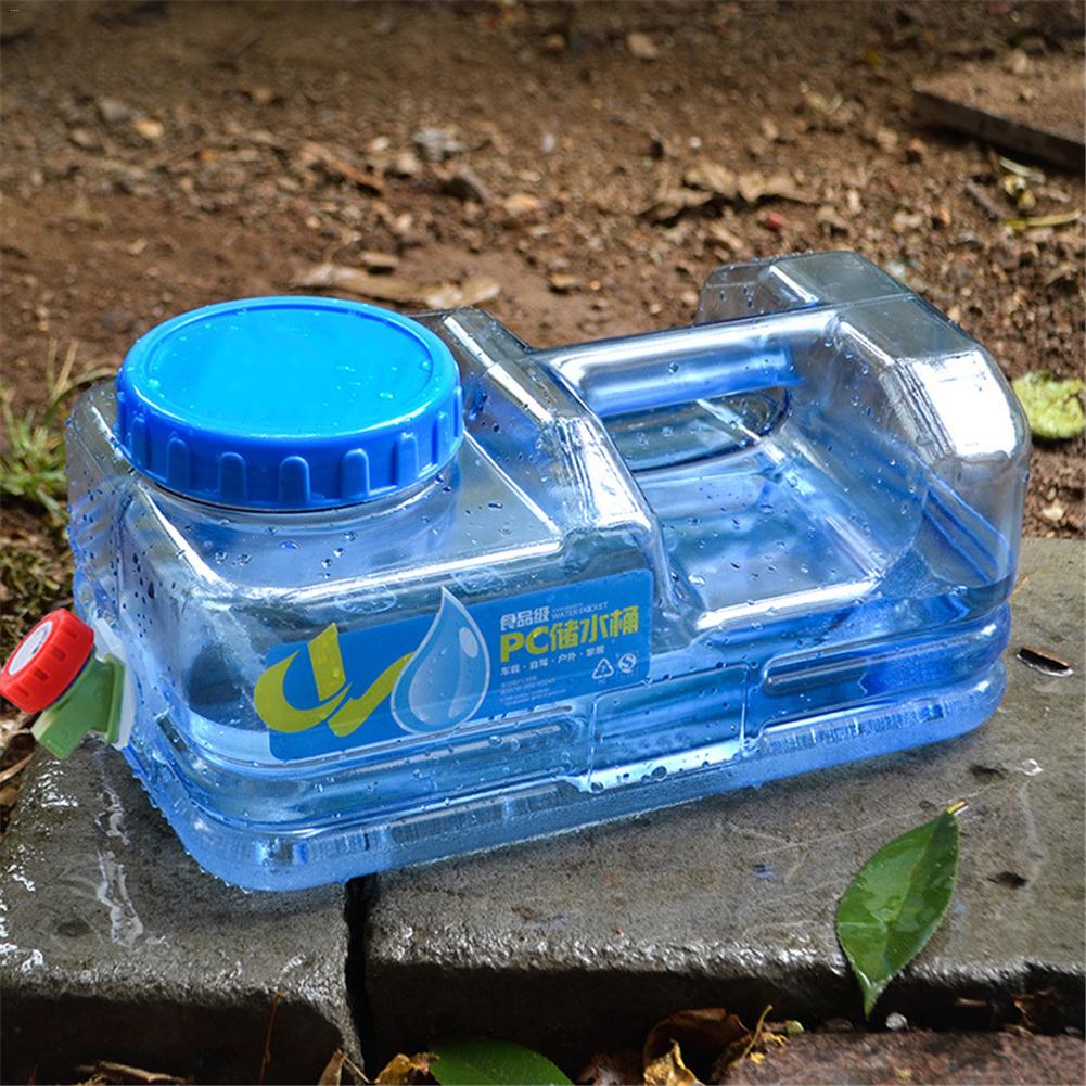 5l store capcity gallon vandflaske med vandhane genanvendelig plast vandflaske beholder på cap anti splash bil kande container