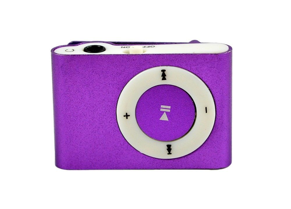 Clip MP3 Speler Mini Tf/Sd Slot Usb Muziekspeler Metalen Waterdichte Sport Walkman Lettore Draagbare MP3 Micro: Paars