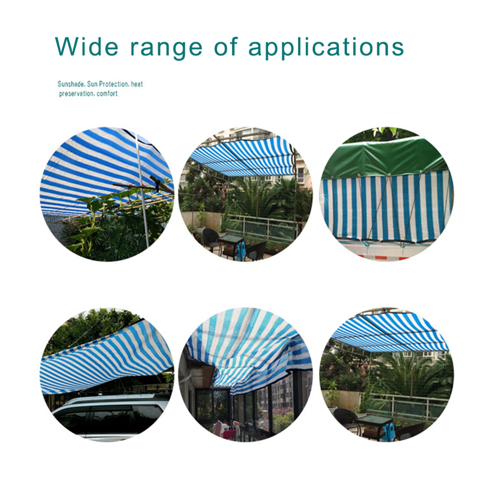Pergola Cover Cover Canopy Shade Cloth Pergola Cover Canopy Awnings Blue Thickening With Grommets Fabric 90% Sun Shade Cloth