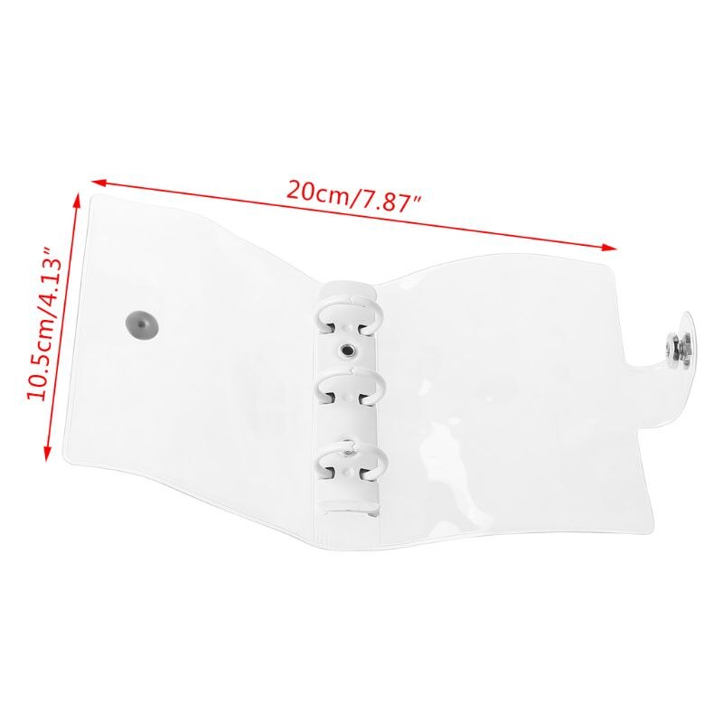 Transparent 3 Holes Mini PVC Loose Leaf Notebook Notepad Sheet Shell File Folder Cover