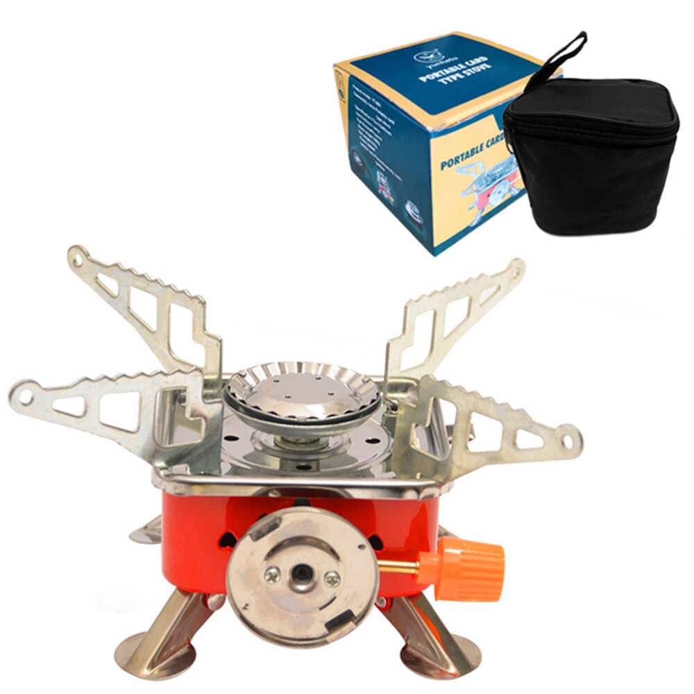 Foldable Cassette Gas Stove Stainless Steel Furnace Portable Burner Square Shape Outdoor Camping Picnic Cooker