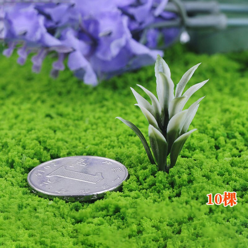 50 stücke Gras Blume Modell Miniatur Modell Strauch Künstliche Kunststoff Modell Gräser Garten Zubehör: GRAY