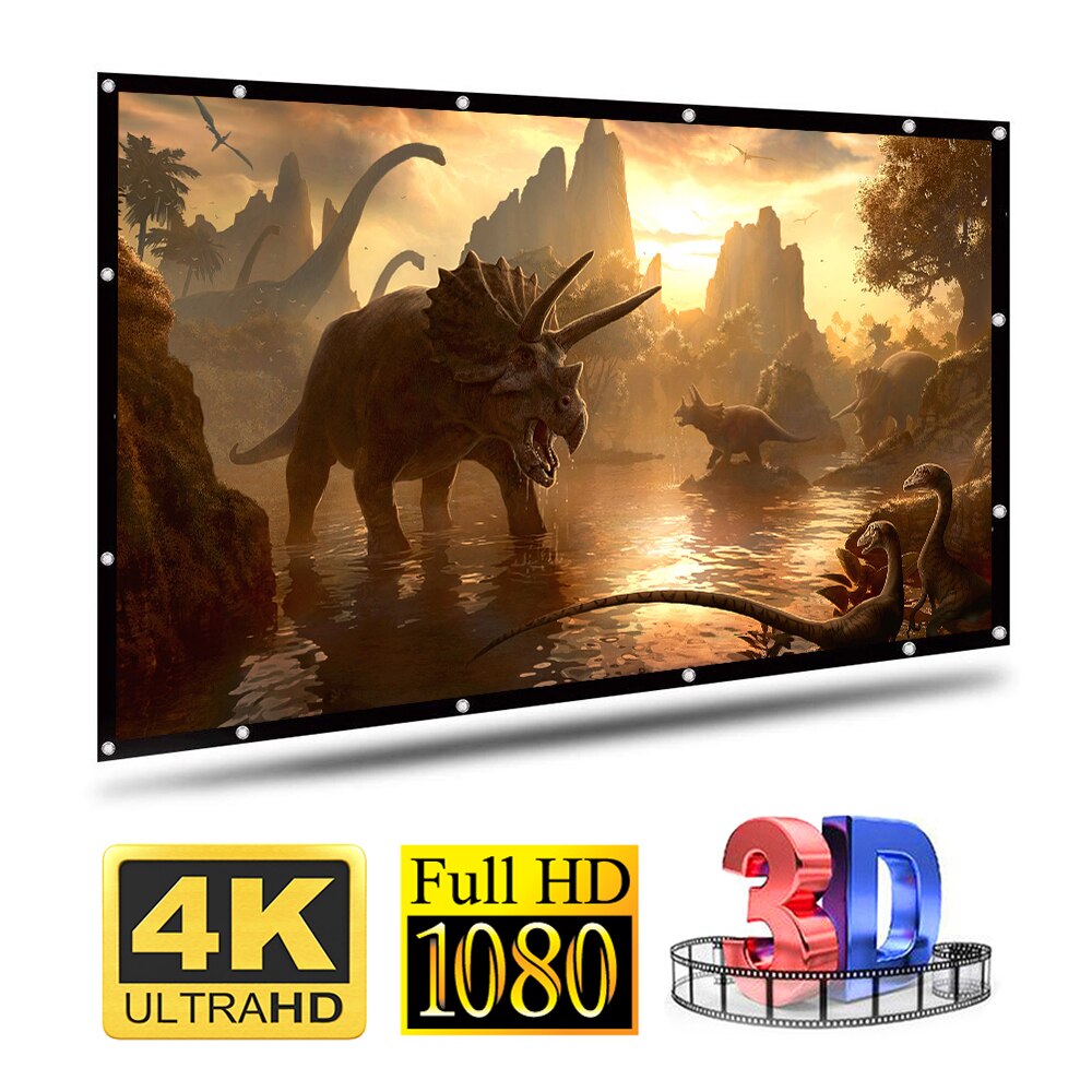 16:9 Hight-density Portable Folding Sotf Screen Home Outdoor KTV office 3d HD projector screen projection screen Home Beamer