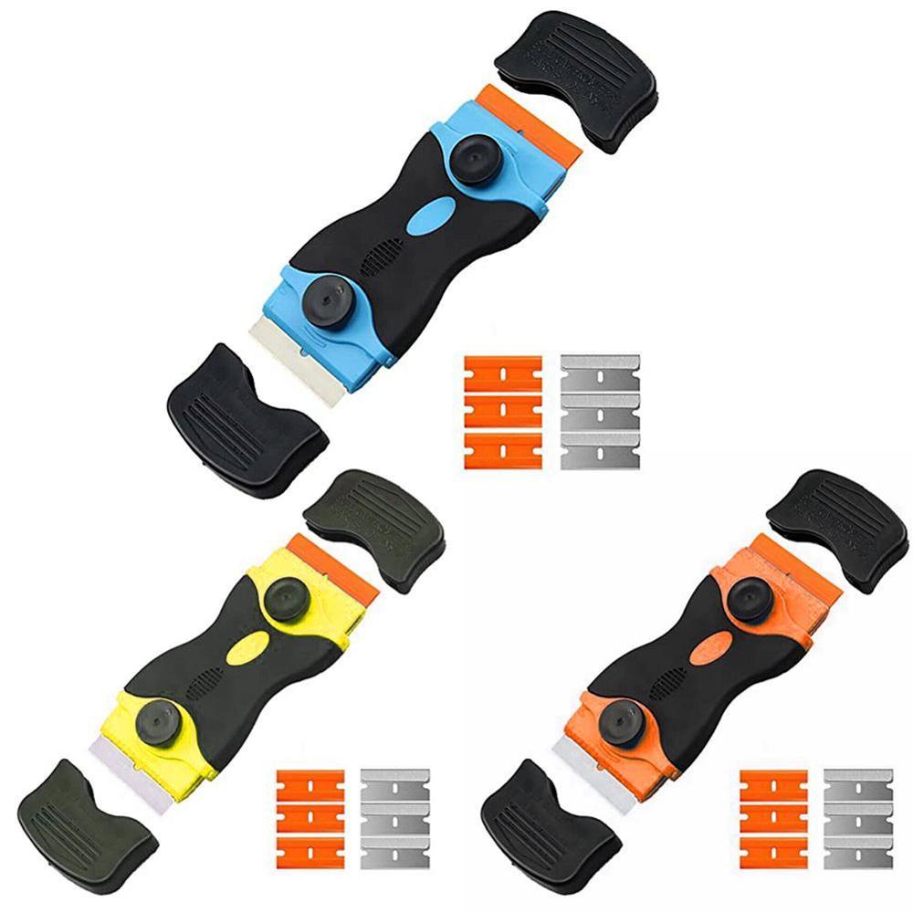 Plastic Scraper Handle Ceramic Razor Scraper Glass Oven Window Tinting Tool Small Blade Glue Remover