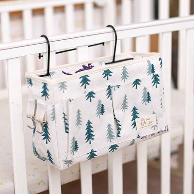 Crib Accessoires Tas Opslag Houder Bed Organizer Nachtkastje Opbergtas Wieg Bed Side Pouch Opknoping Organisator Nappy Houder Zakken: 4