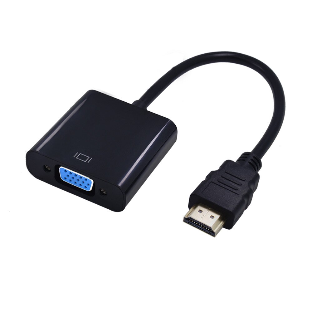 Hdmi til vga adapter mini hdmi han adapter til vga hun bygget -in 1080p chipset konverter til xbox 360 ps3 ps4 tv pc laptop cabo: Hdmi til vga