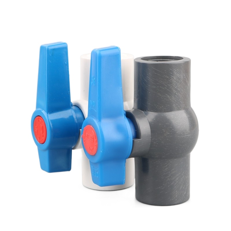 1pc PVC Pipe Ball Valve 20 25 32 40 50mm Water Pipe Ball Valve Garden Irrigation Aquarium Fish Tank PVC Tube Valve