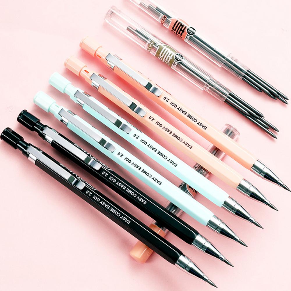 2.0mm Candy Color Mechanical Pencil Drawing Writing 2B Propelling Pencils for Kids Girl School Supplies Learning Stationery