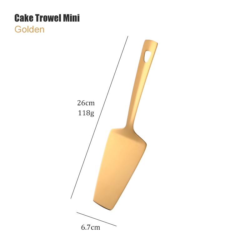 Gold Cooking Tools Set Stainless steel Soup Ladle Spatula Metal kitchenware Colander Rice Spoon Cake Shovel cookware: 2-10