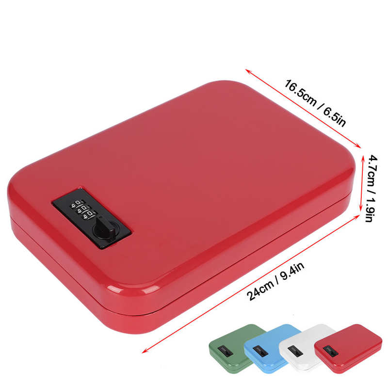 Mot de Passe mécanique Coffre-fort Portable Mini Mallette De Rangement Tôles D'acier À laminage à Froid Anti-vol Organisateur