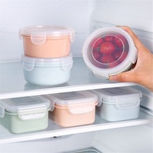 Lasperal kök genomskinlig mat förseglad kylskåp mat prep box färsk hålla kryddor förvaring lunchbehållare lunchlåda