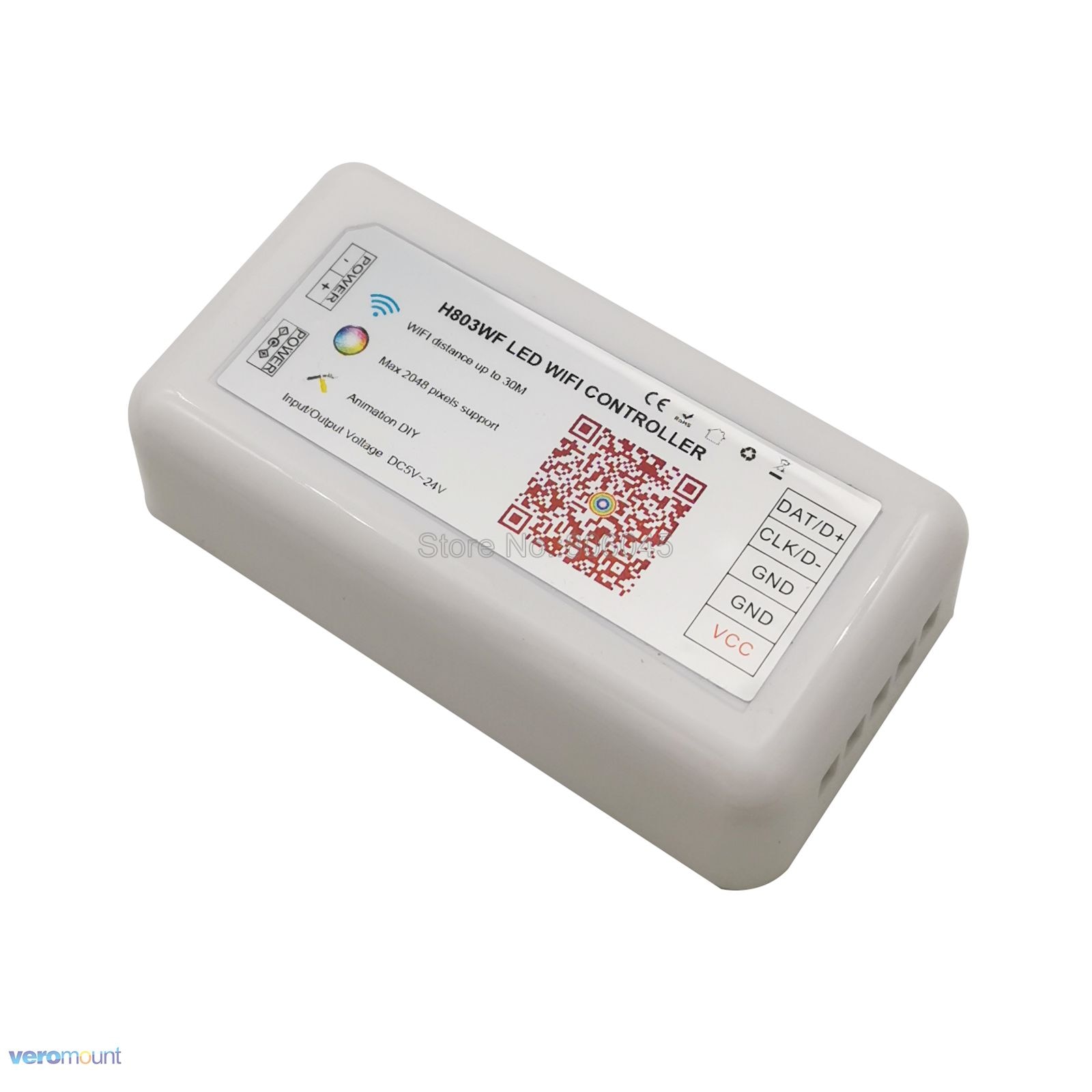 H803 WiFi Pixel LED Controller 2048 Pixels Support ArtNet Remote Control DC5-24V work with TM1812 WS2811 WS2812 LDP6803 DMX512