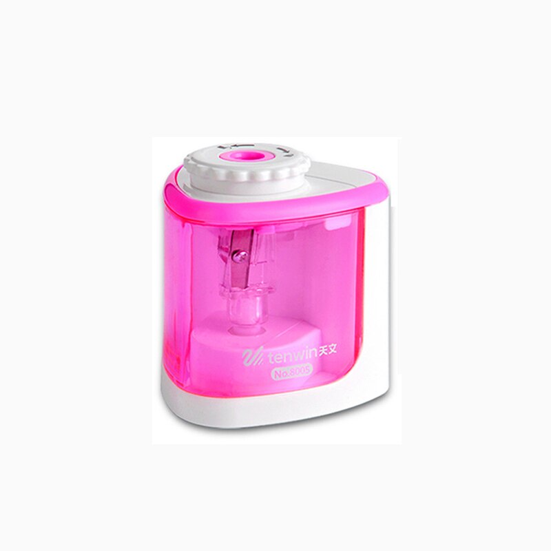 Sacapuntas eléctrico/Manual 2 en 1 Tihoo, sacapuntas automático y seguro portátil para oficina, material escolar, papelería Tenwin: 8005-Pink