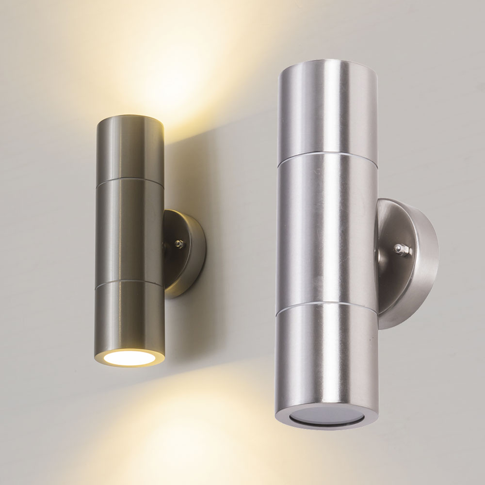 Dual head led have væglampe rustfrit stål væg led lys udendørs led sti lamper wall washer belysning op ned