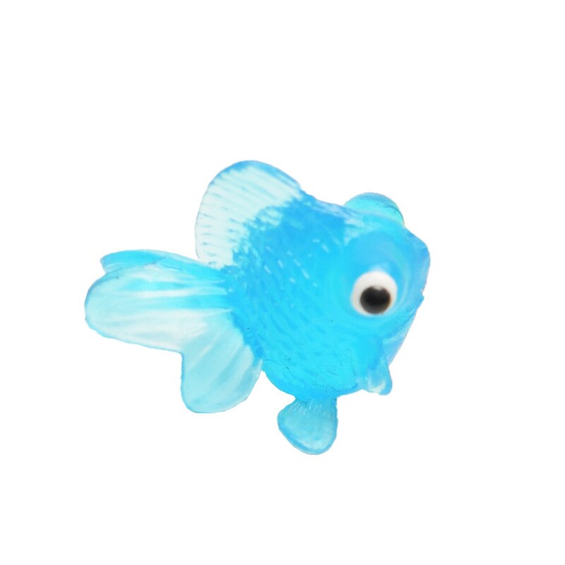 Fishing Fish Simulation Soft Goldfish Big Eyes Cartoon Mini Goldfish Translucent Soft Glue Fish Tank Bonsai