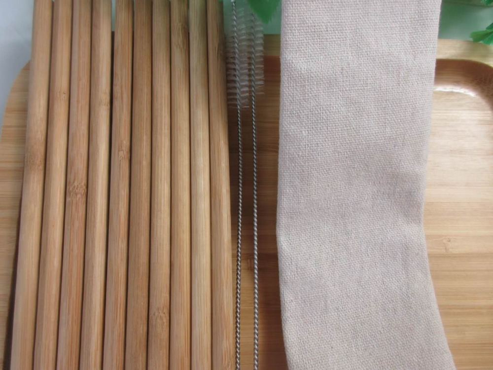 100 stk miljøvenligt genanvendeligt sugerør 20cm carboniserede bambus smoothie sugerør spidse kaffe mælke sugerør