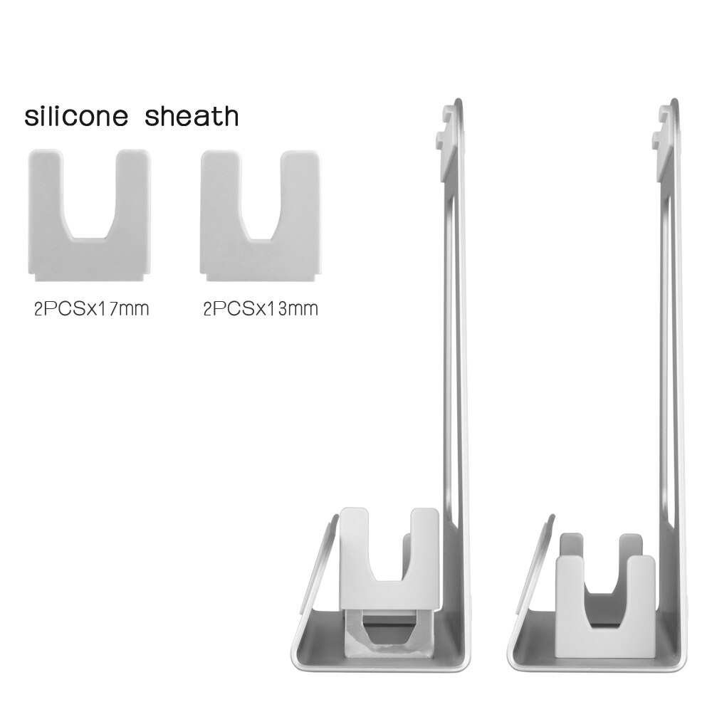 2 In 1 Function Aluminum Alloy Vertical Bracket Base/ Ergonomic Laptop Stand Cooling for Macbook Air Pro Retina 11 12 13 15 inch