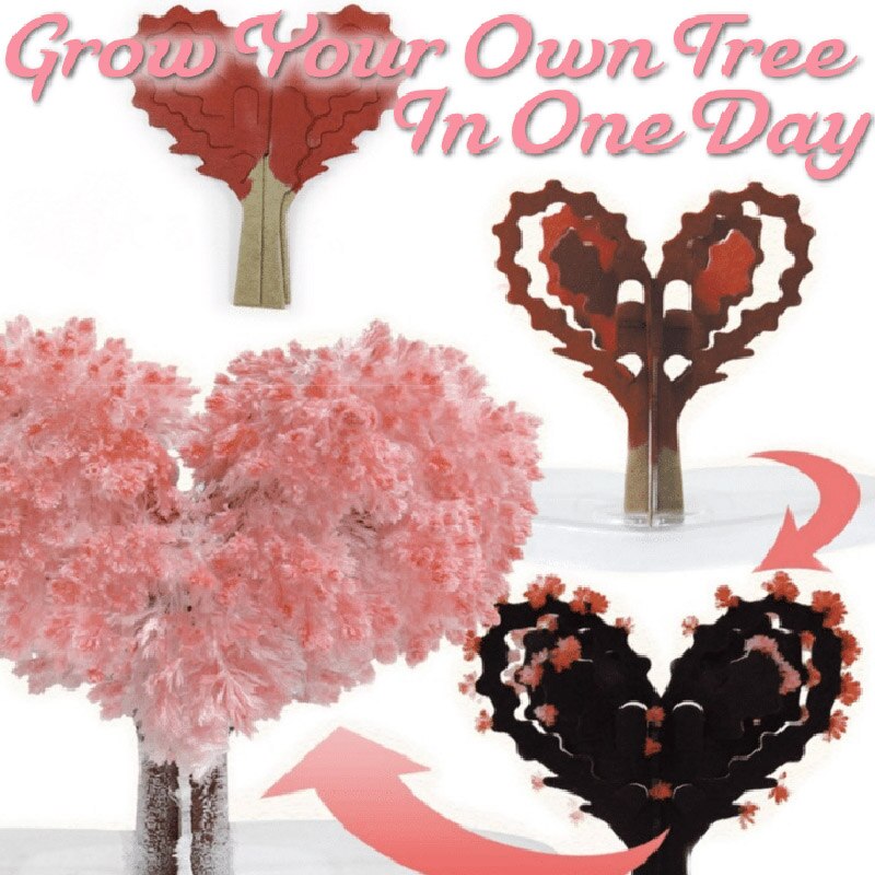 Magic Growing Tree Paper Sakura Crystal Trees Desktop Cherry Blossom Toys @LS