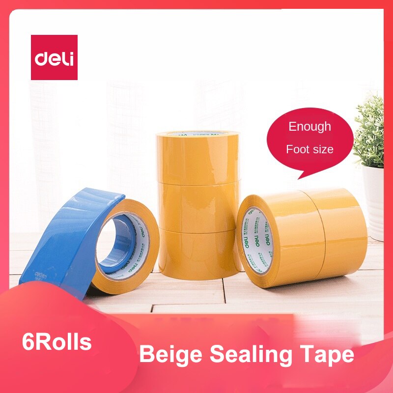 Beige Afdichtingstape Verpakking Breed Tapes Express Verpakking Tapes 4.8/6Cm Grote Kantoorbenodigdheden Plakband 6Rolls