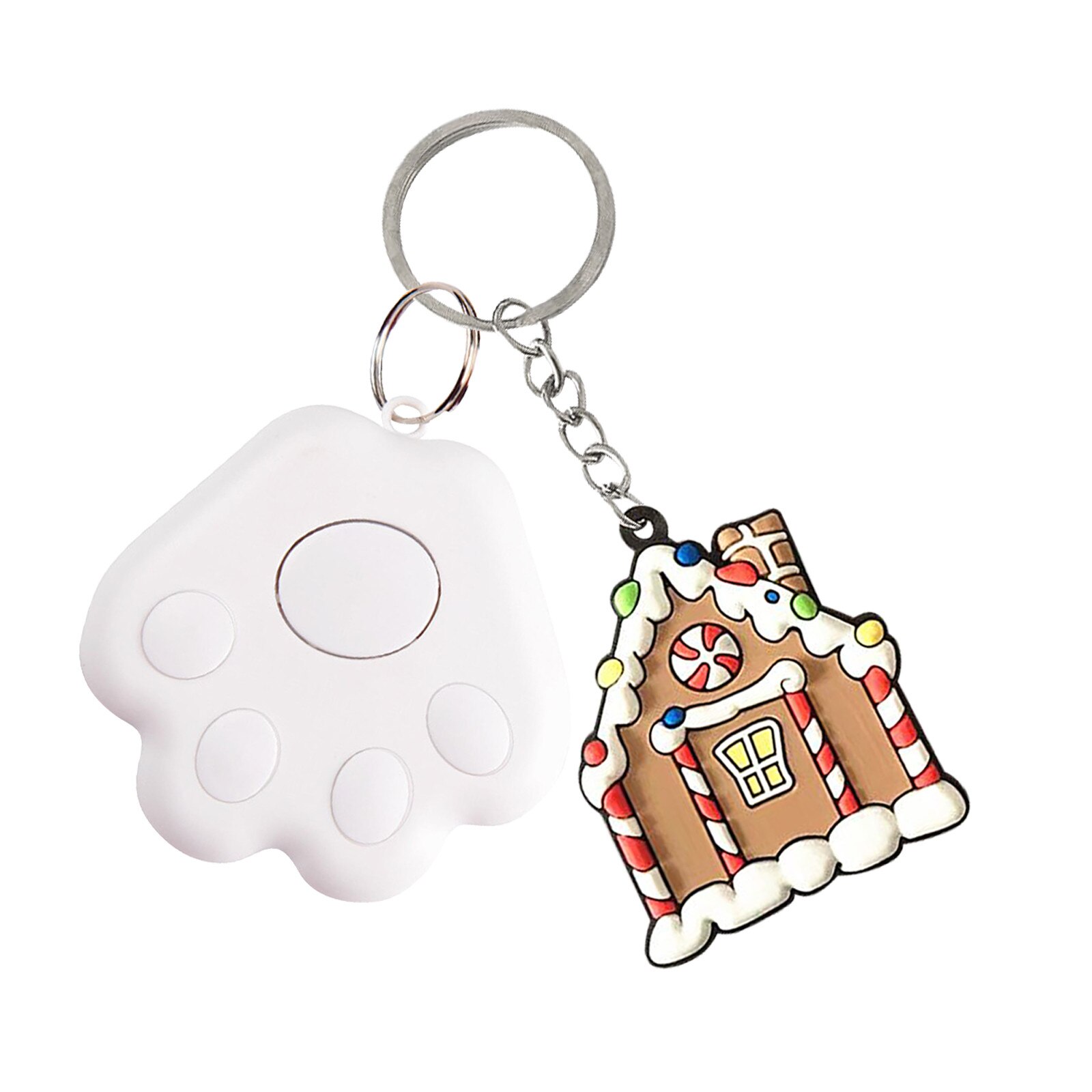 Tracker Anti-Verloren Alarm Mini Draadloze Bluetooth Tracker Kerst Huis Sleutelhanger Auto Kind Oudere Tas Portemonnee Key Finder Locator: White 