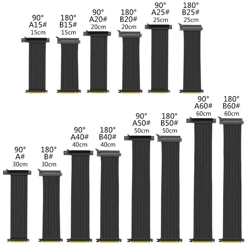 Cavo di prolunga per scheda grafica PCIE X16 a piena velocità 3.0 cavo di prolunga PCI Express Riser Extender schermato per GPU verticale