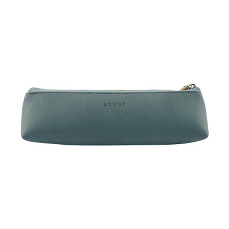 Pu Lederen Pen Potlood Tas Pennenbakje School Gereedschap Case Driehoekige Vorm Vintage Kleur Opslag Pouch Meisjes Jongen Potlood case