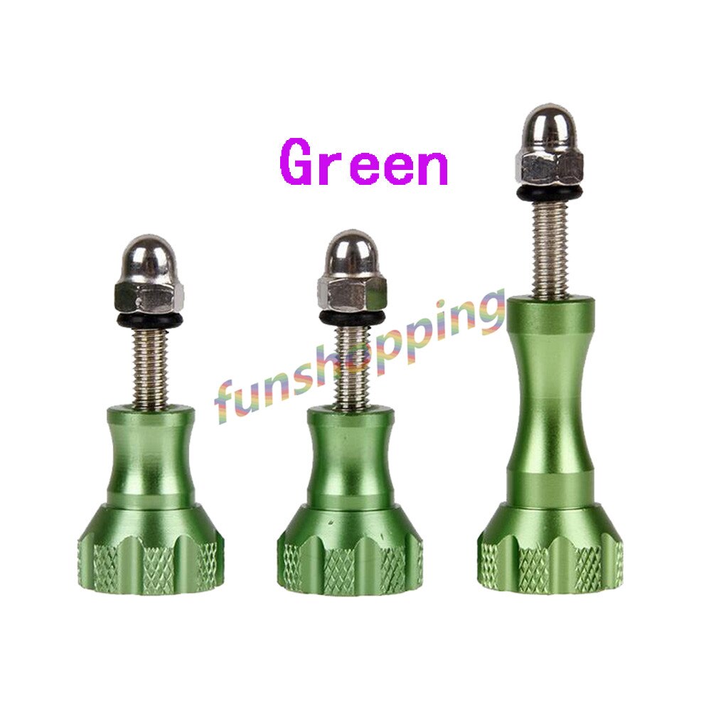 Aluminum Alloy Nut Thumb Screw Mount for GoPro Hero 7 6 5 4 3+ for Xiaomi Yi Lite 4K SJCAM SJ7 H9 Sony for Go Pro Accessory Kits: Green