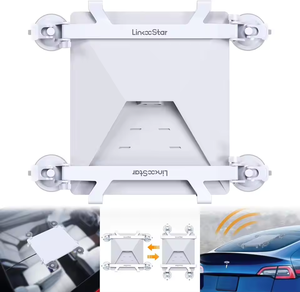 Para starlink mini ventosa de teto solar montagem do carro com 4 base de sucção estável suporte de ventosa do carro janela do carro suporte satélite
