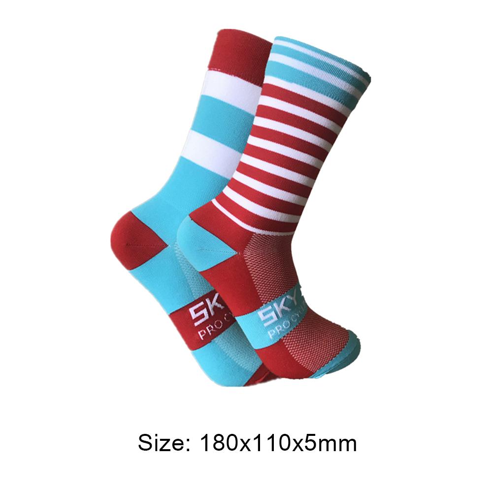 Sport Sokken Siliconen Nylon Sport Afdrukken Riding Sokken Anti-Slip Unisex Fietsen Fietsen Kalf Lengte Sokken Fietsen
