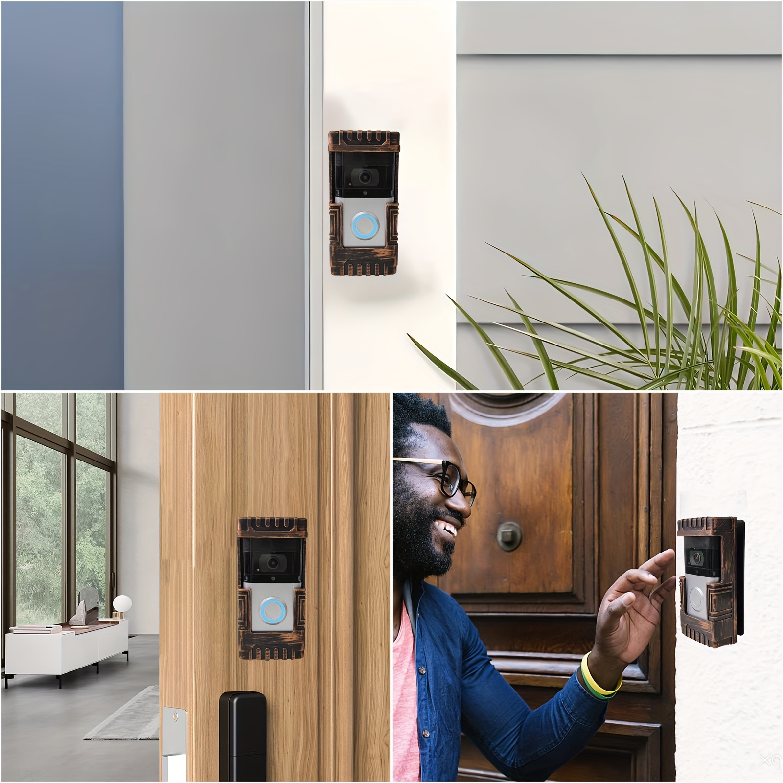 Suitable For Ring Video Doorbell visual doorbell bracket angle adjustable doorbell protective case anti-theft bracket