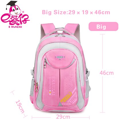 Kinderen Schooltassen Voor Meisjes Jongens Nylon School Rugzakken Kids Rugzak Reistas Mochilas Infantil Bolsa Escolar: pink big size