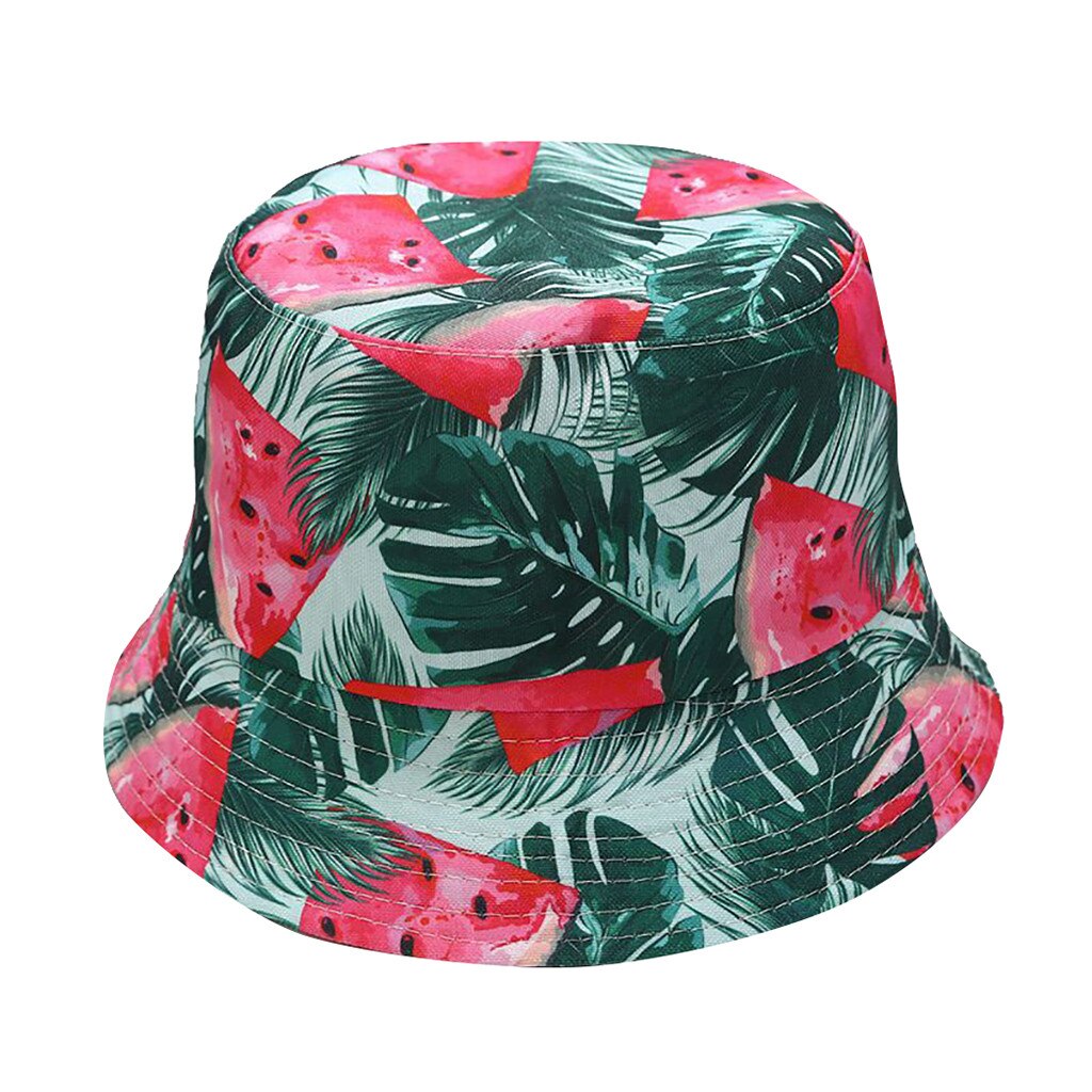 Emmer Hoed Zomer Mannen En Vrouwen Fruit Print Dubbelzijdig Opvouwbare Visser Hoed Emmer Cap Sombrero De Pescador Para hombre #30: D