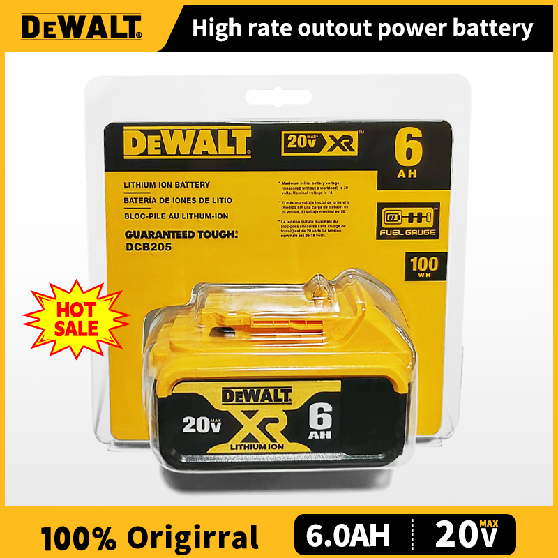 100% original DEWALT 20V battery, dewalt power tool DCB606, DCB205，DCB206，DCBGene，DCB200 MAX，20V，60V， 6AH,9AH,dewalt batteries