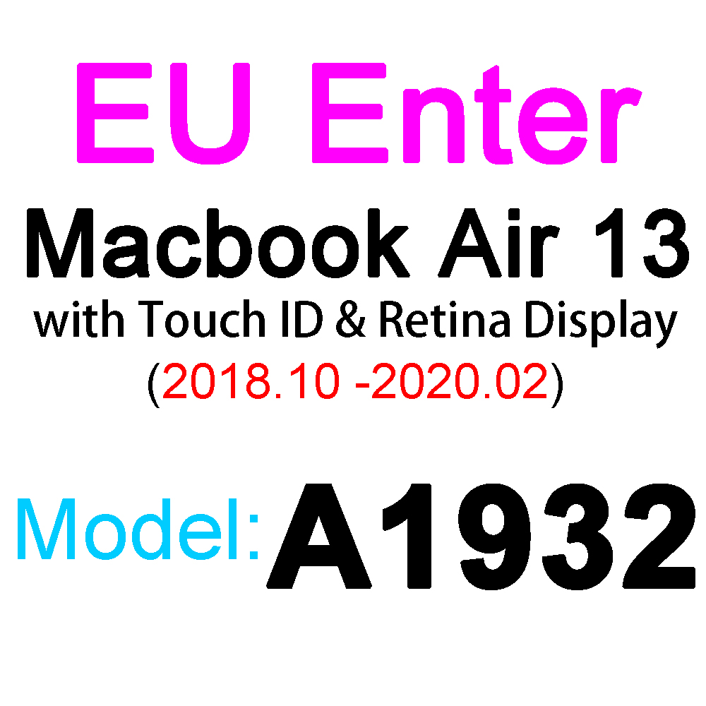 Klawiatura pokrywa dla Macbook Air 13 11 Pro 13 15 16 17 12 dotykowy TPU silikonowy Protector Film wyczyść ue usa A2251 A2289 A2141 2020: EU 2019 Air 13