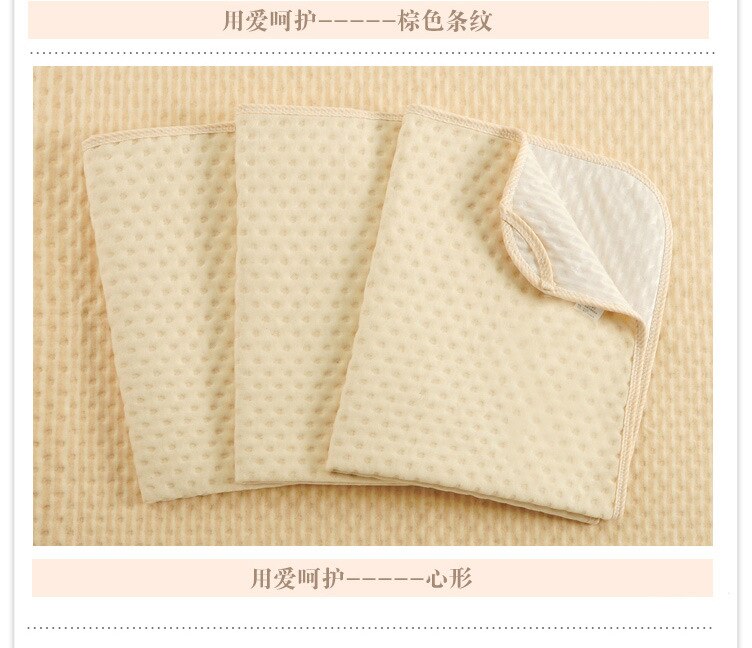 Puslemåtte 3 størrelser baby vandtæt urinpude bomuld vaskbar vandtæt lagen pude baby ble puslepude