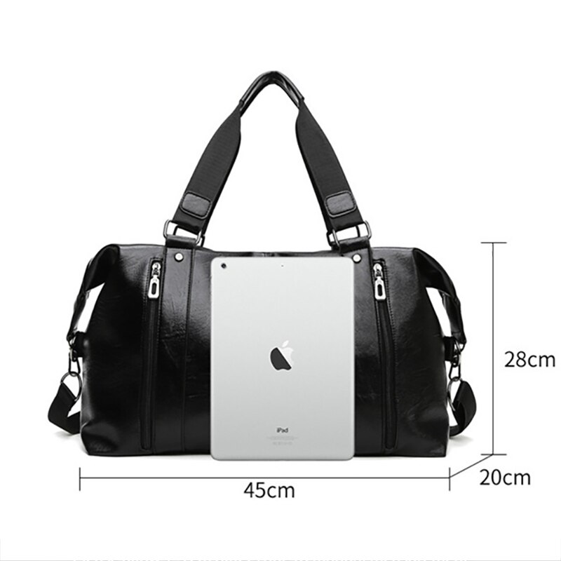 Mænd forretningsrejser håndtasker læder afslappet duffle bag sac de traveling big office crossbody tasker til mænd  xa532zc