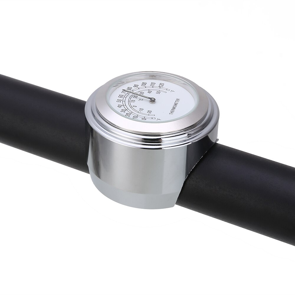 Universal Motorcycle Handlebar Dial Clock And Hand-held Timetable Temperature Thermometer Waterproof Kit 45*30mm