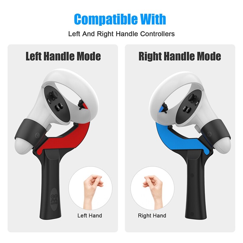 Table Tennis Paddle Grip Handle for Oculus Quest 2 ​Controllers Playing Table Tennis VR Game for Quest 2 Accessories