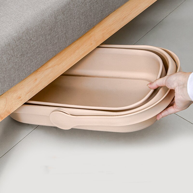 Foldable drainage bucket household large washing mop bucket portable rectangular water storage laundry bathroom plastic bucket