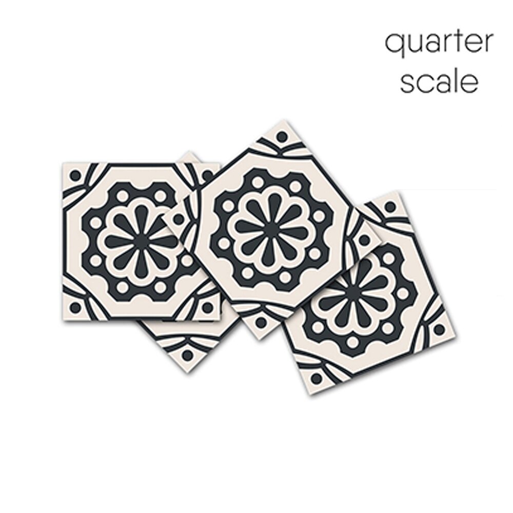 Retro Tiles Wall Stickers PVC Self Adhesive Waterproof Kitchen Backsplash Bathroom Stairs Wallpaper Art Mural Floor Tile: FS2127-1 / 15cmx15cmx10pcs