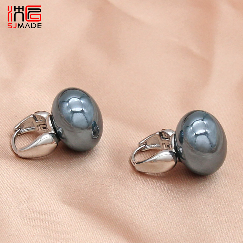 SHENJIANG-Boucles d'oreilles pendantes en perles simulées pour femmes, bijoux de mariage, de , or rose, goutte d'oreille document, nouvelle tendance, 585: Or foncé