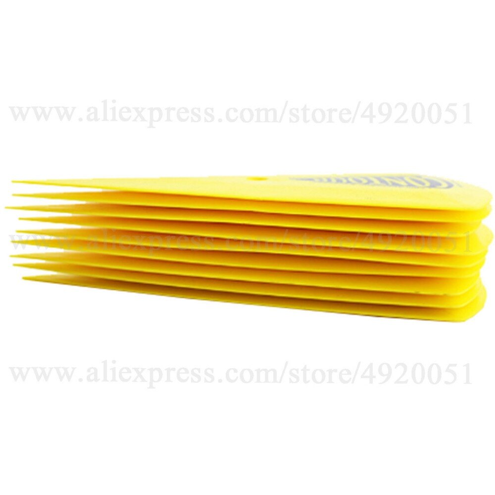 8Pcs Vinyl Folie Schraper Auto Window Tint Tool Geel Go Corner Carbon Fiber Vinyl Auto Wrap Zuigmond Accessoires 8A13