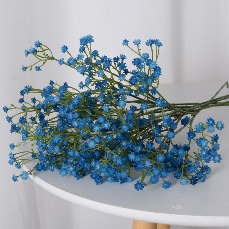 Ramo de flores de estrellas de cielo Artificial de 52cm, azul y blanca, decoración navideña para el hogar, accesorios de fotografía, planta, decoración de boda: Oro